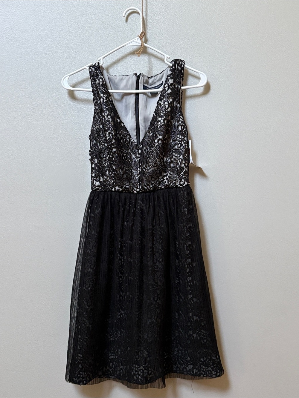 Nordstrom Black Lace Fit-and-Flare Dress